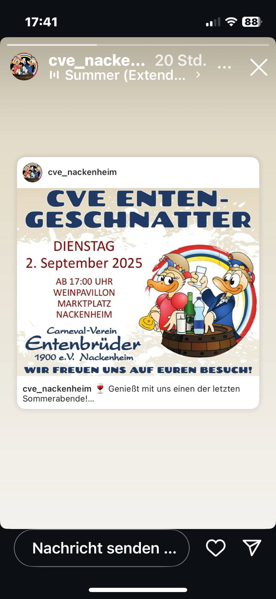 CVE Entengeschnatter Entenbrüder Nackenheim